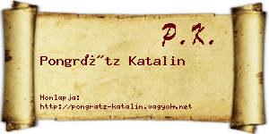 Pongrátz Katalin névjegykártya